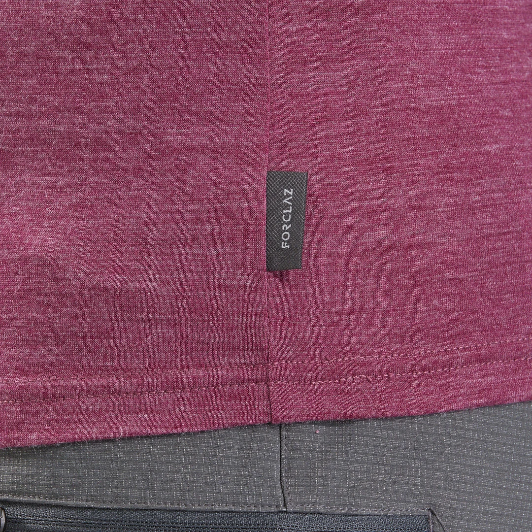 Best Sale Women's Forclaz Merino Wool Short Sleeve Travel T-Shirt - Backpacking Essential 10 Shirts Forclaz, Merino Wool Short Sleeve Backpacking Travel T-Shirt, Women's