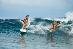 Olaian Bikinis, Boardshorts Double-adjustable Flat Surfing Swimsuit Bikini Top ELISE BLACK