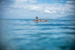 Olaian Bikinis, Boardshorts Double-adjustable Flat Surfing Swimsuit Bikini Top ELISE BLACK