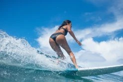 Olaian Bikinis, Boardshorts Double-adjustable Flat Surfing Swimsuit Bikini Top ELISE BLACK