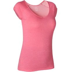 Shirts Nyamba 500, Pilates And Gentle Gym Slim-Fit T-Shirt, Women's