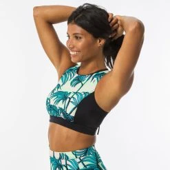 Olaian Carla Bikini Top with Back Zipper & Detachable Hydrophobic Cups | Stylish Swimwear for Women 31 Olaian Bikinis, Boardshorts Carla Bikini Top With Back Zipper And Detachable Hydrophobic Cups