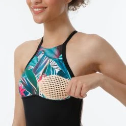 Olaian Andrea One Piece Surfing Swimsuit With Open X Or H Back Swimsuits