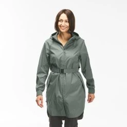 Quechua Waterproof Longline Raincoat, Women's Jackets