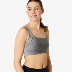 Discount Domyos 100 Cotton Sports Bra for Women - Comfortable & Breathable 21 Domyos 100, Cotton Sports Bra, Women's