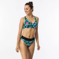 Olaian Deals Nora High-Waisted Shaping Surfing Swimsuit Bottoms