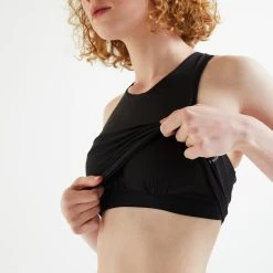 Domyos Moderate Support Cropped Fitness Sports Bra, Women's