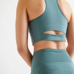 Domyos Moderate Support Cropped Fitness Sports Bra, Women's