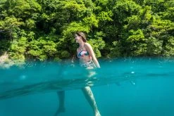 Olaian Deals Tini, Surfing Boardshorts With Elasticated Waistband And Drawstring, Women's