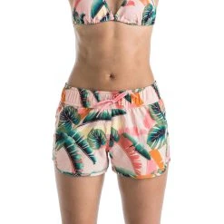 Olaian Deals Tini, Surfing Boardshorts With Elasticated Waistband And Drawstring, Women's