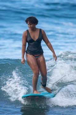 Olaian V-Neck Removable Padded Bikini Top - Plain Black | Stylish Swimwear for Women 36 Olaian Bikinis, Boardshorts Tankini Swimsuit Top With V-Neck And Removable Padded Cups MARINE - PLAIN BLACK