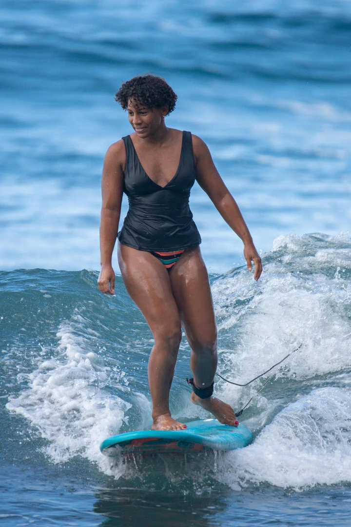 Olaian V-Neck Removable Padded Bikini Top - Plain Black | Stylish Swimwear for Women 16 Olaian Bikinis, Boardshorts Tankini Swimsuit Top With V-Neck And Removable Padded Cups MARINE - PLAIN BLACK