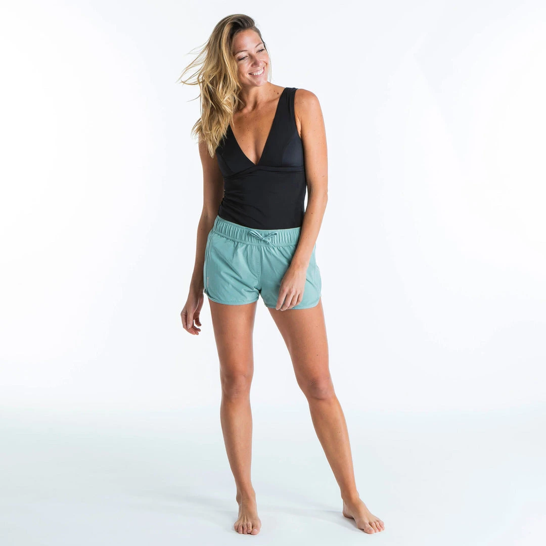 Olaian V-Neck Removable Padded Bikini Top - Plain Black | Stylish Swimwear for Women 8 Olaian Bikinis, Boardshorts Tankini Swimsuit Top With V-Neck And Removable Padded Cups MARINE - PLAIN BLACK