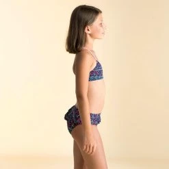 Nabaiji Girls' Swimming Swimsuit Bottoms Lila - Blue Bikinis, Boardshorts