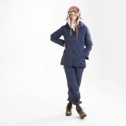 Wedze Ski Trousers - FR500 - Navy Blue