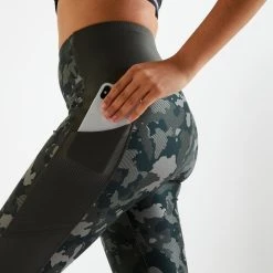 Domyos Fitness Leggings With Phone Pocket, Women's