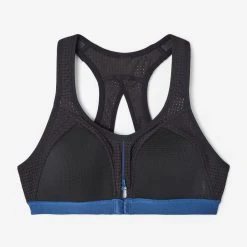 Kalenji Underwear Running High Impact Sports Bra With Zipper, Women's