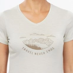 Best Sale Women's Forclaz Merino Wool Short Sleeve Travel T-Shirt - Backpacking Essential 39 Shirts Forclaz, Merino Wool Short Sleeve Backpacking Travel T-Shirt, Women's