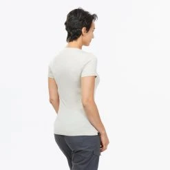 Best Sale Women's Forclaz Merino Wool Short Sleeve Travel T-Shirt - Backpacking Essential 36 Shirts Forclaz, Merino Wool Short Sleeve Backpacking Travel T-Shirt, Women's