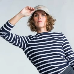 Tribord Shirts Sailing Long-sleeved Sailor's T-shirt 100 Blue White