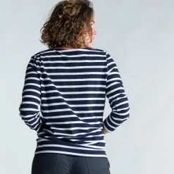 Tribord Shirts Sailing Long-sleeved Sailor's T-shirt 100 Blue White