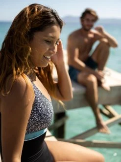 Nabaiji Swimming One-piece Sculpting Swimsuit Kaipearl Triki Leo Black