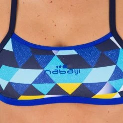 Nabaiji Women's Swimming Ultra Chlorine-Resistant Crop Top Jade Bikinis, Boardshorts