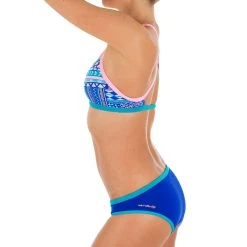 Nabaiji Women's Swimming Ultra Chlorine-Resistant Crop Top Jade Bikinis, Boardshorts