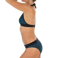 Olaian Women's Swimsuit Top Halterneck Bikini With Back Clasp Bahia Purple