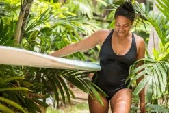 Olaian Agatha One Piece Surf Swimsuit With Double Back Adjustment Swimsuits