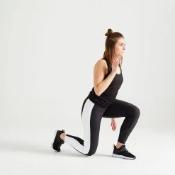 Domyos 120, Fitness Cardio Training Leggings, Women's Bottoms