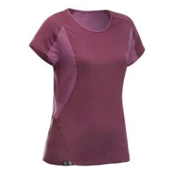 Forclaz Trek 500, Merino Wool Hiking T-Shirt, Women's Shirts