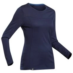 Forclaz Trek 500, Long Sleeve Merino Wool Backpacking T-Shirt, Women's Shirts