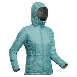 Forclaz Trek 100, 23°F Synthetic Padded Puffer Hooded Backpacking Jacket, Women's