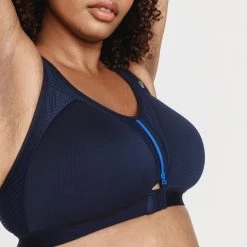 Kalenji Underwear Running High Impact Sports Bra With Zipper, Women's