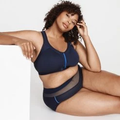 Kalenji Underwear Running High Impact Sports Bra With Zipper, Women's