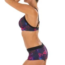 Olaian Eden Aloha, Swimsuit Top Minimizer, Women's