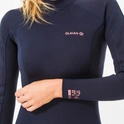 Olaian Women's 2mm Neoprene Full Wetsuit for Surfing - Back Zip Design 20 Olaian Wetsuits 100 Neoprene Surfing Full Wetsuit Back Zip 2mm Women