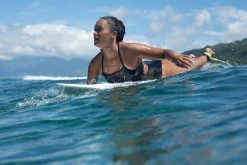 Olaian 1-piece Surf Swimsuit With Adjustable Double Flat ELISE BLACK Swimsuits