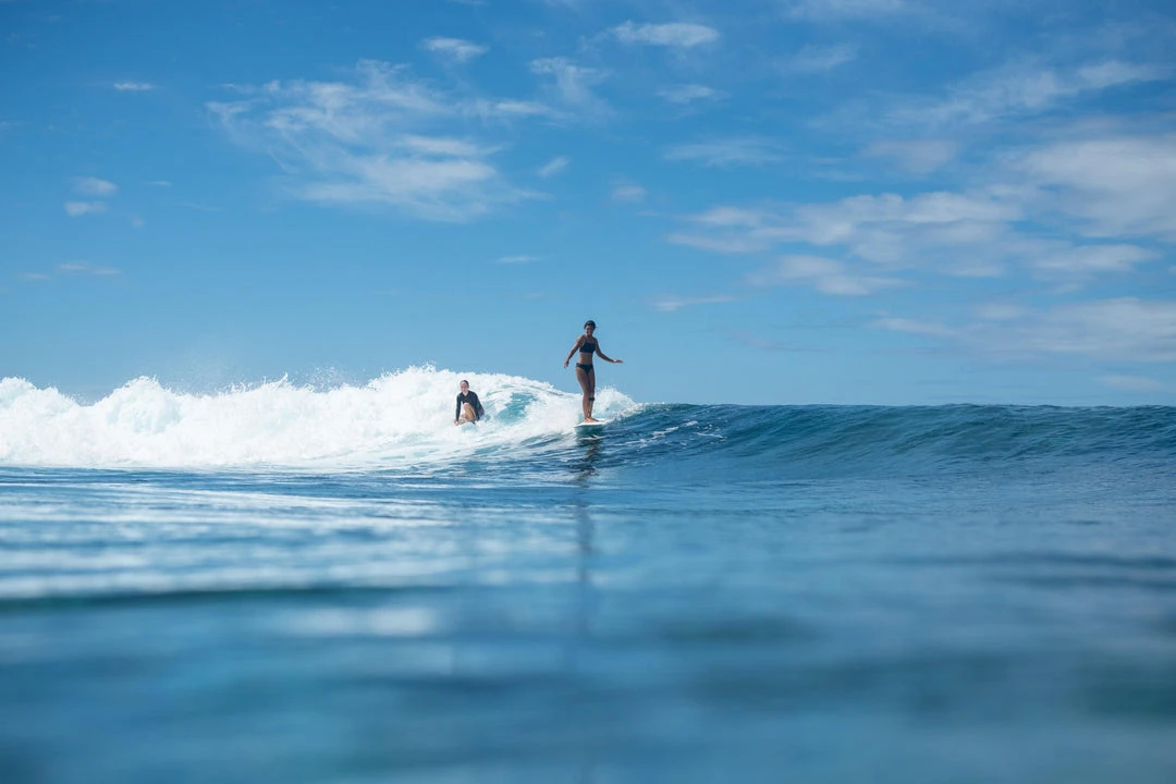 Olaian Bikinis, Boardshorts Double-adjustable Flat Surfing Swimsuit Bikini Top ELISE BLACK