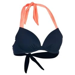 Olaian Women's Fixed Padded Cup Push-Up Swimsuit Top Elena Bikinis, Boardshorts