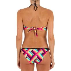 Olaian Women's Bandeau Swimsuit Top with Fixed Padded Cups - Pop Laeti Bikini Set 12 Olaian Bikinis, Boardshorts Women's Bandeau Swimsuit Top With Fixed Padded Cups Pop Laeti