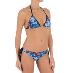 Olaian Bikinis, Boardshorts Women's Sliding Triangle Swimsuit Top With Padded Cups Mae