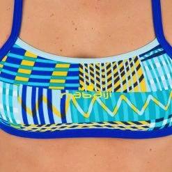 Nabaiji Women's Swimming Ultra Chlorine-Resistant Crop Top Jade Bikinis, Boardshorts