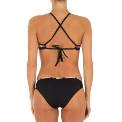Olaian Andrea Women's Surfing Crop Top Swimsuit Top With Padded Cups - Nila Merengue Bikinis, Boardshorts
