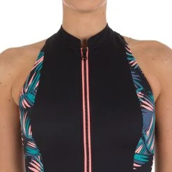 Tribord Bikinis, Boardshorts Women's Surfing Exposed Upper Back Windbreaking Zippered Vest Zoe Palmy