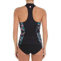 Tribord Bikinis, Boardshorts Women's Surfing Exposed Upper Back Windbreaking Zippered Vest Zoe Palmy