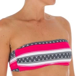 Olaian Women's Swimsuit Top Laura Bandeau Guarana Bikinis, Boardshorts