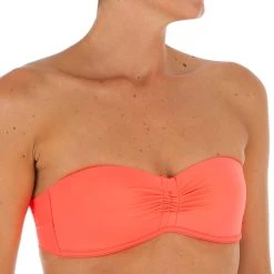 Promo Olaian Women's Fixed Padded Cup Swimsuit Top LAETI BANDEAU | Comfortable & Stylish Swimwear 12 Olaian Women's Fixed Padded Cup Swimsuit Top LAETI BANDEAU