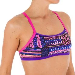 Nabaiji Women's Swimming Ultra Chlorine-Resistant Crop Top Jade Bikinis, Boardshorts